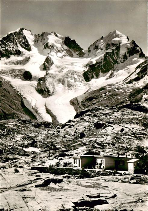 Fuorcla-Surlej GR Berghaus Fuorcla Surley mit Berninagruppe