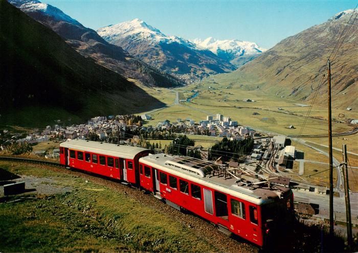 Andermatt UR mit Furka Oberalp Bahn