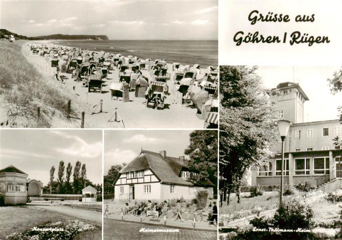 Goehren  Ostseebad Ruegen Strand Konzertplatz Heimatmuseum Ernst Thaelmann Heim