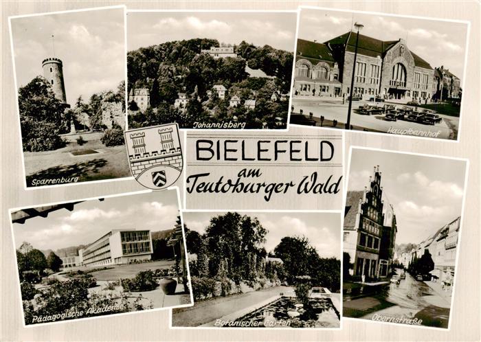 BIELEFELD  CITY Sparrenburg Johannisberg Hauptbahnhof Paed Akademie Botanischer