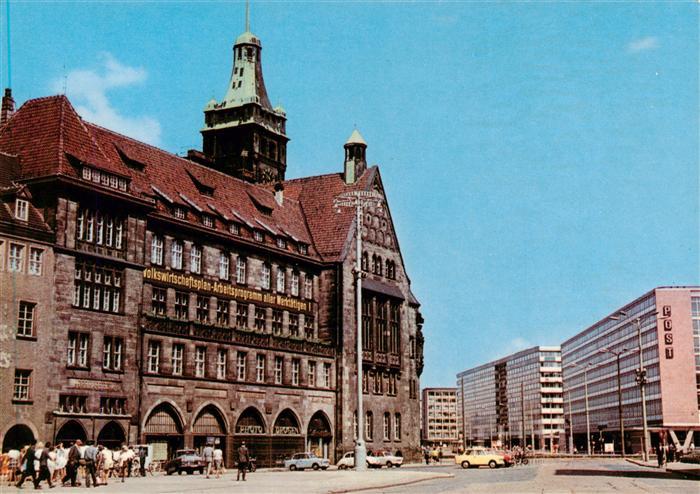 Karl-Marx-Stadt CHEMNITZ Markt mit Rathaus