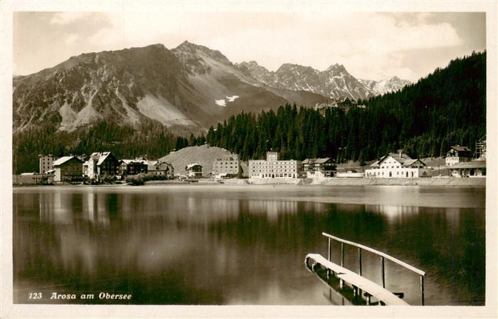 Arosa GR mit Berghotel Praetschli am Obersee Panorama