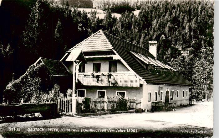 Loiblpass Karawanken AT Gasthaus Deutsch Peter