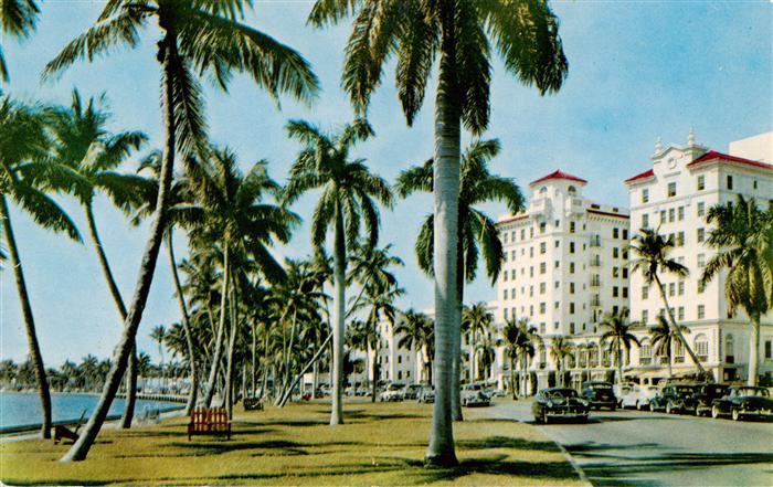 Palm Beach Florida USA Tropical Flagler Drive along Lake Worth in the Palm Beach