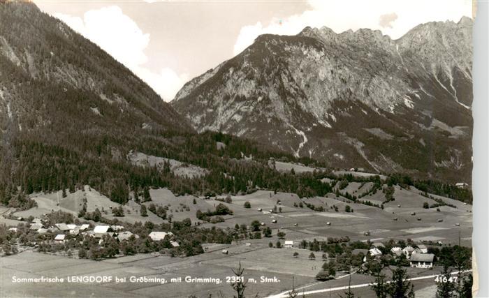 Lengdorf Groebming Steiermark Fliegeraufnahme mit Grimming