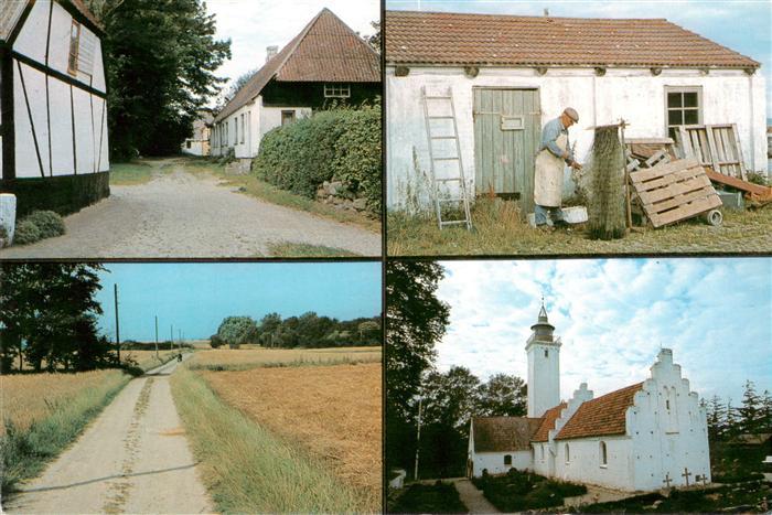 Tuno Kattegat DK Ortsmotive mit Kirche