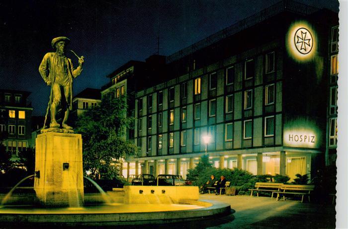 BIELEFELD  CITY Leineweberbrunnen bei Nacht