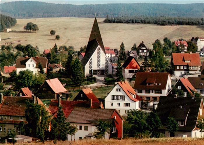 Braunlage Harz Ortsansicht mit kath Kirche