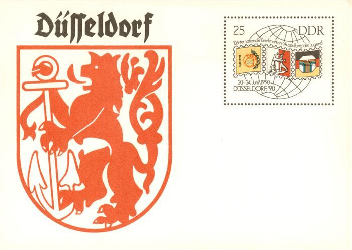 DuessELDORF  CITY Internat Briefmarken Ausstellung 1990
