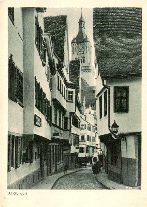 STUTTGART  CITY Gasse in Alt Stuttgart