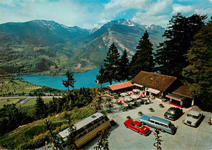 Filzbach GL Cafe Restaurant Kerenzer Berghus Braemboden Fliegeraufnahme