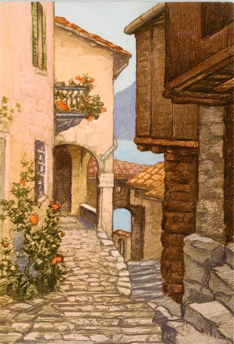 Gandria Lago di Lugano Dorfmotiv