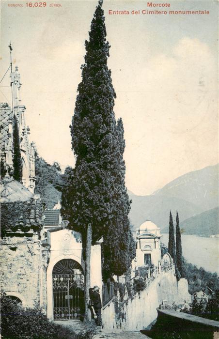 Morcote Lago di Lugano TI Entrata del Cimitero monumentale