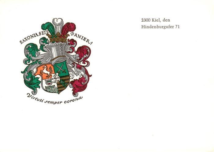 KIEL  CITY Wappen der Burschenschaft Saxonia