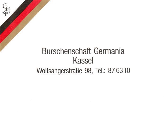 KAssEL  CITY Burschenschaft Germania