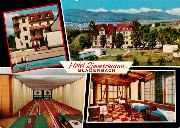 Gladenbach Hessen Hotel Zimmermann Panorama Kegelbahn Gastraum