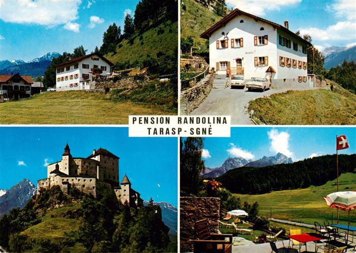 Tarasp Pension Randolina Terrasse Schloss