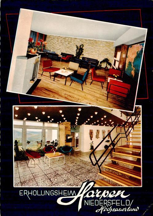 Niedersfeld Winterberg Erholungsheim Harpen Gastraum Foyer Treppe