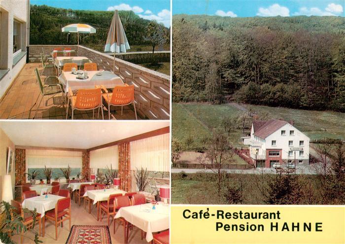 Breitenbach Arnsberg Cafe Restaurant Pension Josef Hahne Terrasse Gastraum