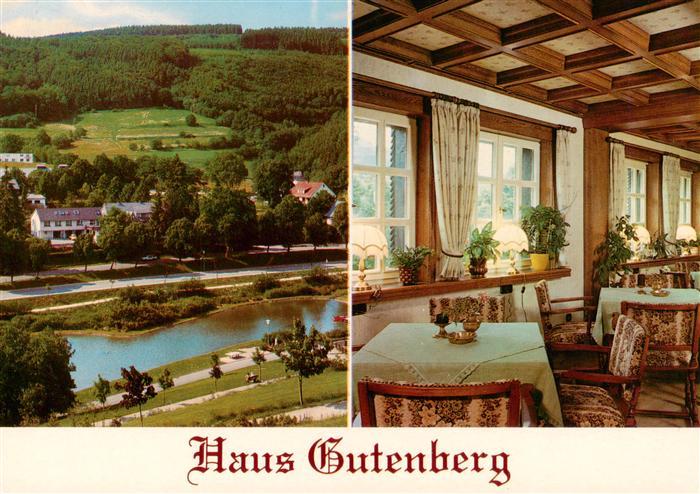 Elkeringhausen Winterberg Hotel Pension Haus Gutenberg Gastraum
