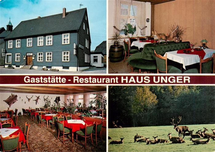 Arnsberg  Westfalen Gaststaette Restaurant Haus Unger Gastraeume Wildgehege