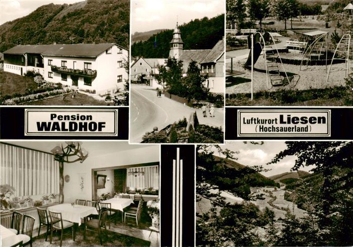 Liesen Hallenberg Hochsauerland Pension Waldhof Gaststube Spielplatz Panorama Or