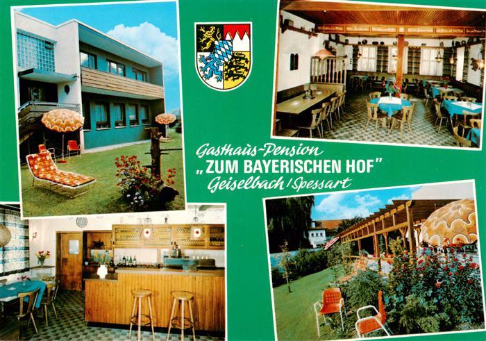 Geiselbach Alzenau Gasthaus Pension Zum Bayerischen Hof Gastraeume Bar Park