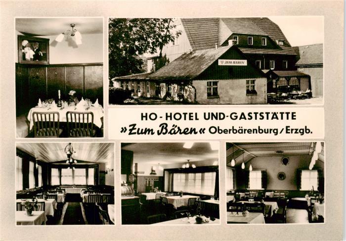 Oberbaerenburg Baerenburg HO Hotel und Gaststaette Zum Baeren Gastraeume