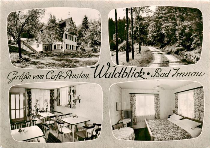 Bad Imnau Cafe Pension Waldblick Gastraum Zimmer Waldweg