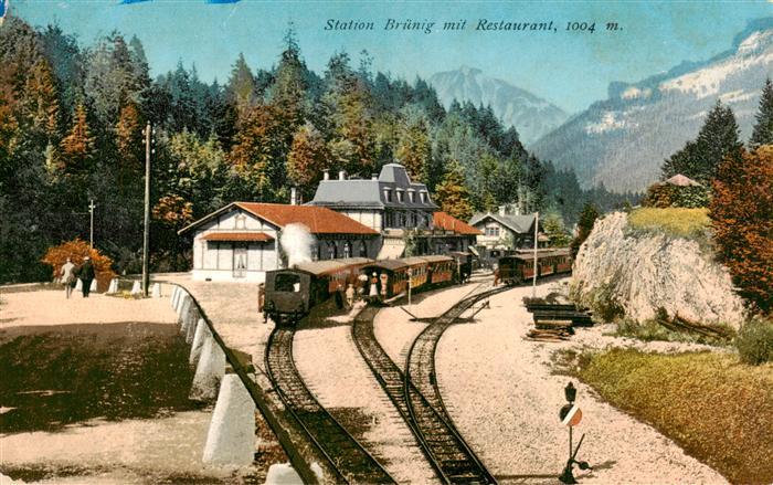 Bruenig  OW Station Bruenig mit Restaurant