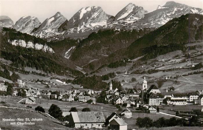 Nesslau SG Neu St Johann mit Churfirsten