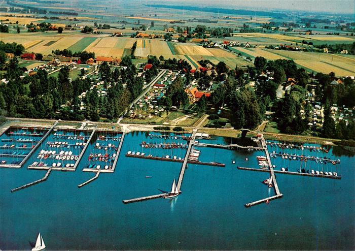 Huede Duemmer Fliegeraufnahme mit Cafe Restaurant Stropahls Fischerhaus Yachthaf