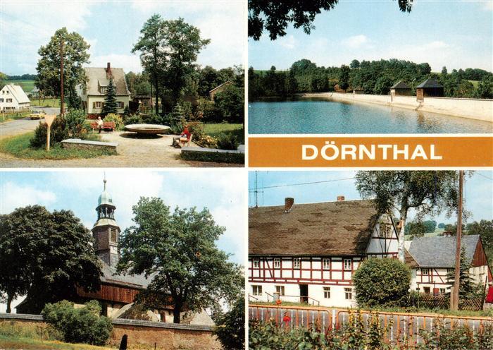 Doernthal-Pfaffroda Erzgebirge Dorfplatz Doernthaler Teich Wehrkirche Erzgeb Fac