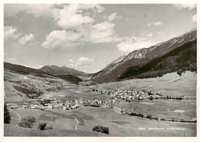 Savognin Savognino GR Julierroute Fliegeraufnahme