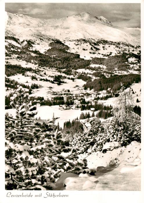 Lenzerheide GR mit Staetzerhorn Fliegeraufnahme