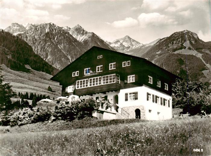 Oberjoch Bad Hindelang Jaegerhaus mit Allgaeuer Alpen