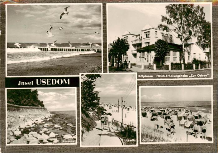 Insel Usedom Strand Koelpinsee FDGB Erholungsheim Zur Ostsee Koserow ueckeritz Z