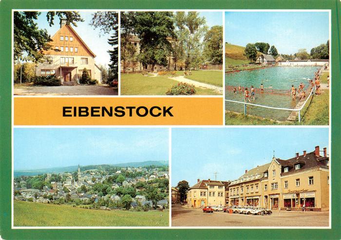 Eibenstock Buehlhaus Ernst Thaelmann Gedenkstaette Freibad Panorama Karl Marx Pl