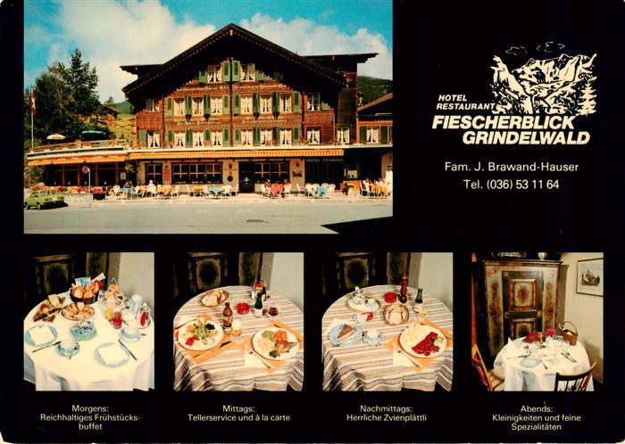 Grindelwald BE Hotel Restaurant Fiescherblick Morgen Mittag Nachmittag und Abend