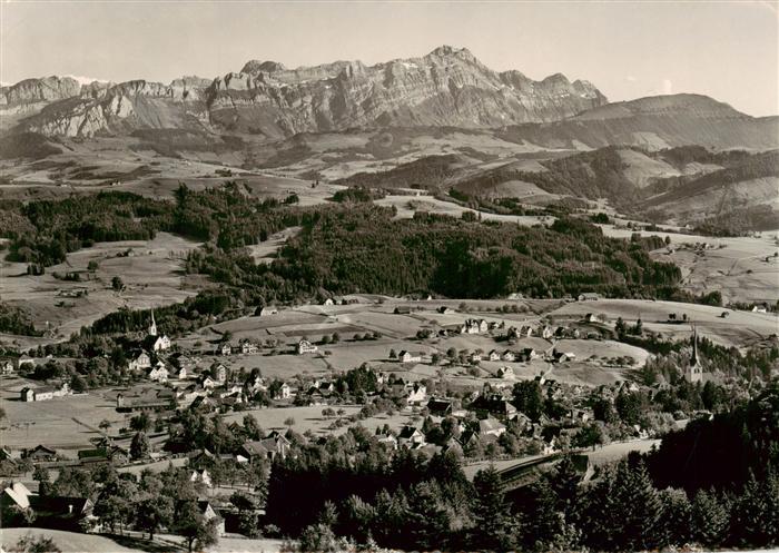 Teufen AR Fliegeraufnahme mit Saentis