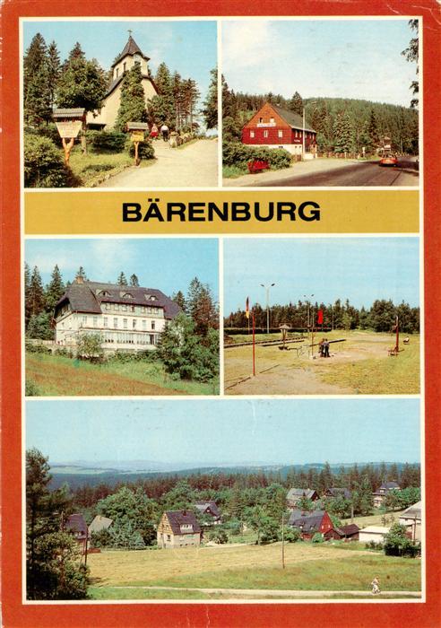 Baerenburg Sachsen Kirche HO Gaststaette FDGB Urlaubercafe Neues Leben Sportgart