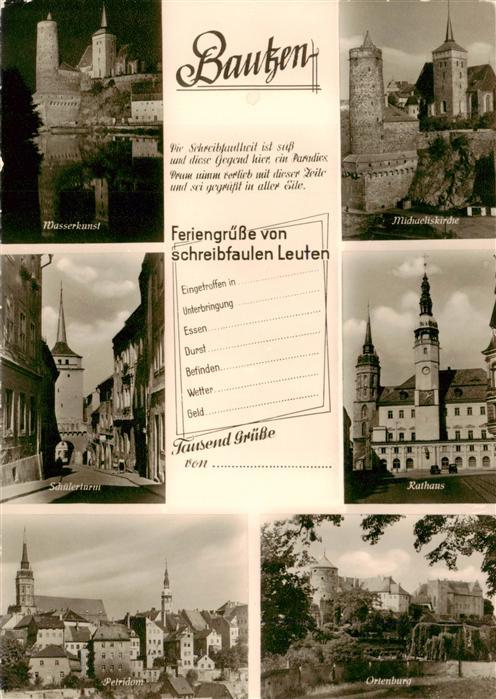 Bautzen Sachsen Wasserkunst Schaeferturm Michaelskirche Rathaus Petridom Ortenbu