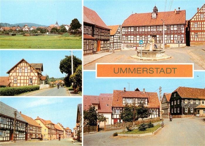 Ummerstadt Teilansichten Fachwerkhaeuser Ortspartie Marktplatz Brunnen