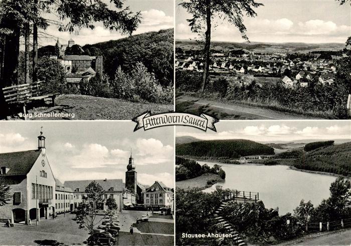 Attendorn Burg Schnellenberg Panorama Ortspartie Stausee Ahausen