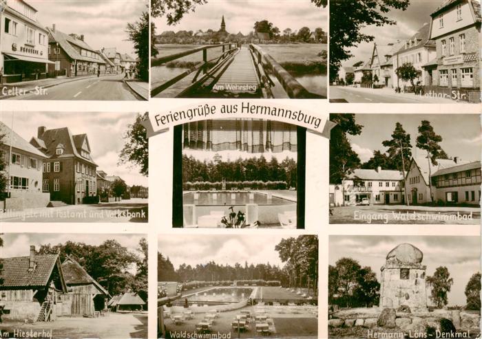 Hermannsburg Celter Strasse Am Wehrsteg Lothar strasse Postamt Volksbank Eingang