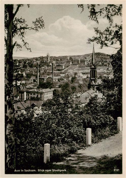 Aue  Sachsen Blick vom Stadtpark