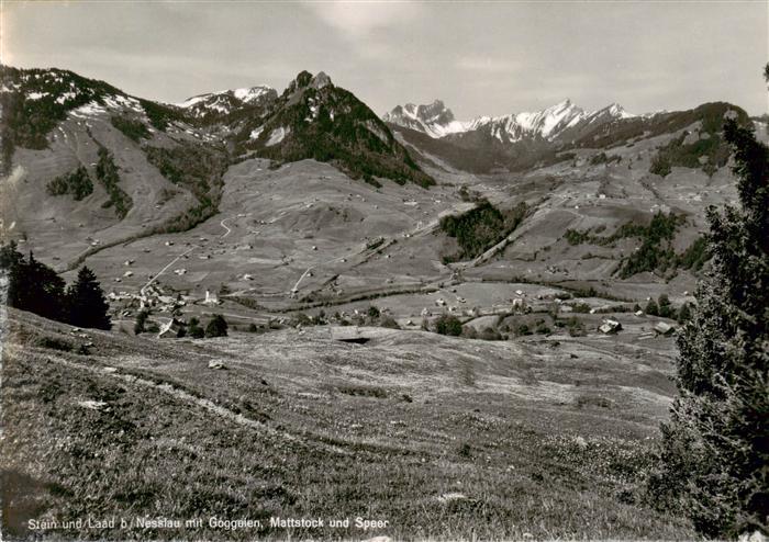 Nesslau SG Stein und Laad mit Goggelen Mattstock und Speer