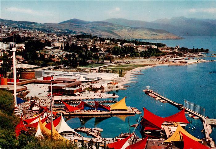 Ouchy Lausanne VD La nouvelle configuration des plage et du port L’Exposition Na