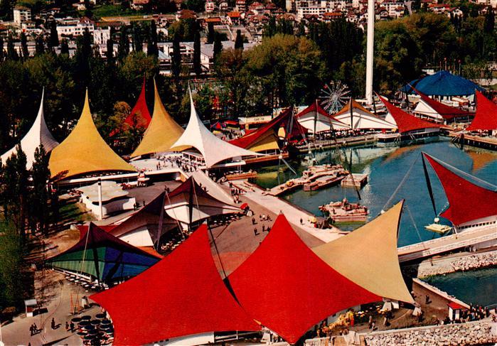 Ouchy Lausanne VD vue aerienne du quartier de cour et l’amenagement des ports de