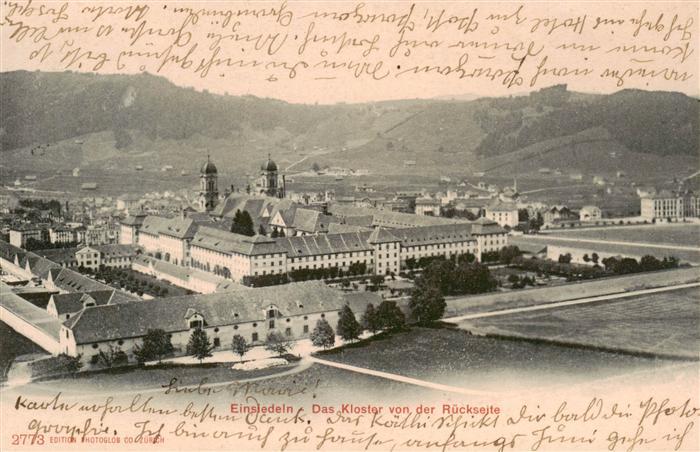 Einsiedeln  SZ Das Kloster von der Rueckseite